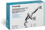 TooQ Soporte de Mesa para 2 Monitores DB3132TNR-S, Giratorio e Inclinable con Pistón de Gas, para Pantallas de 13 a 32 Pulgadas, VESA 75/100, Hasta 9kg, Plata